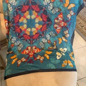 INC International Concepts Teal and Multicolor Butterfly Wrapt  DIY to awe